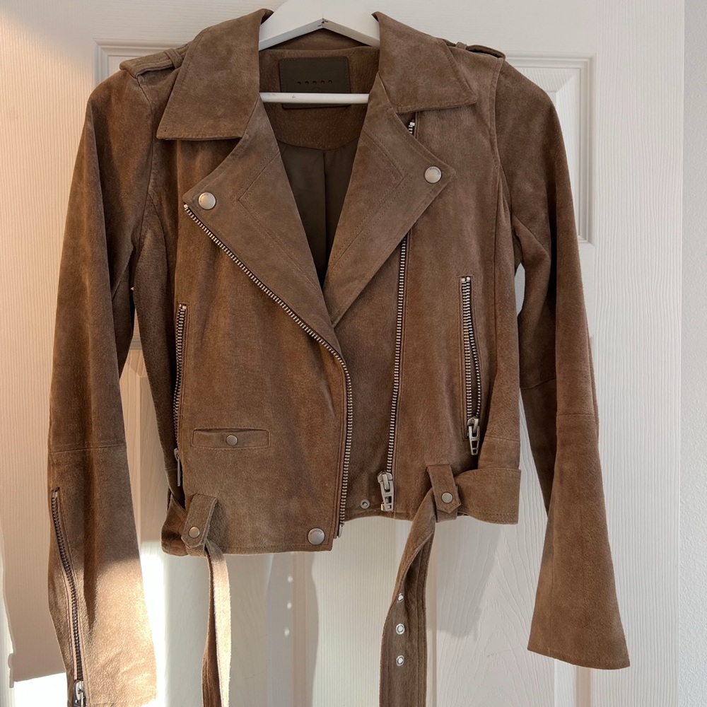 Blank NYC Brown Suede Leather Jacket